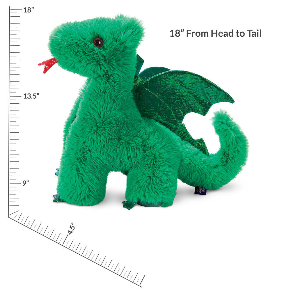 18 In. Fluffy Fantasy Green Dragon