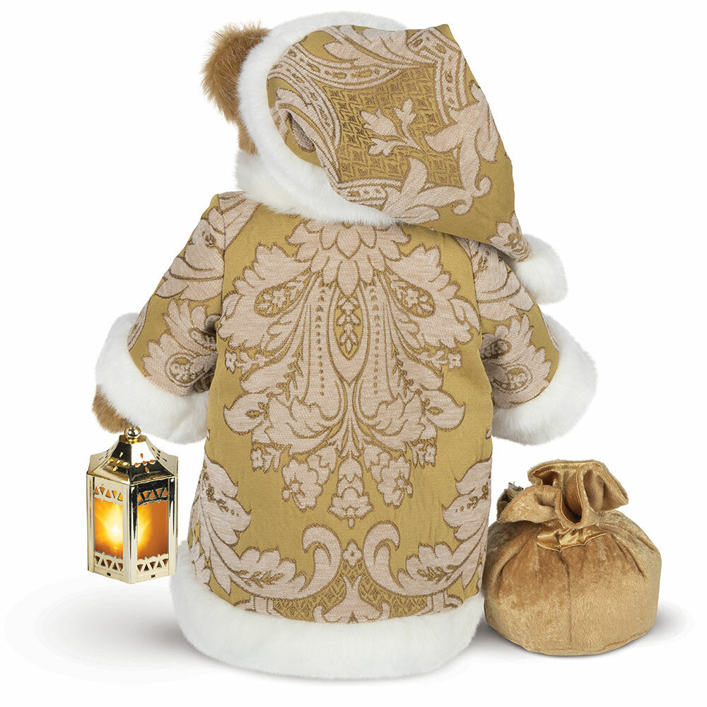 15 In. Limited Edition Gilded Christmas Santa Bear