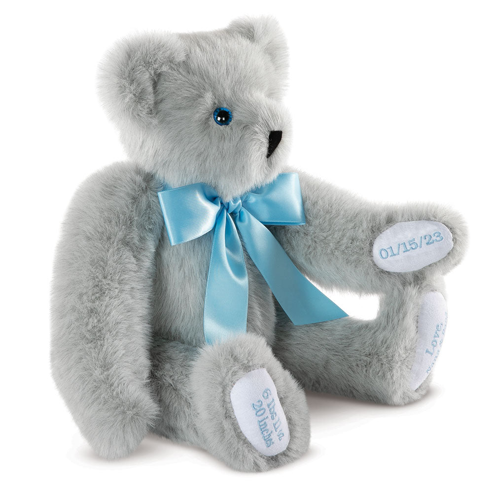 15 In. Premium Baby Boy Bear, Grey