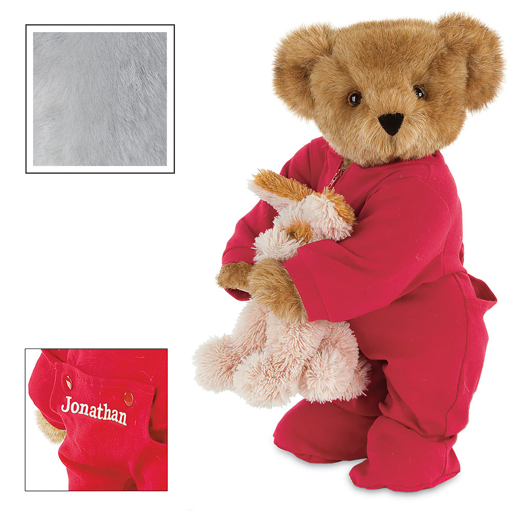 15 In. Christmas Bedtime Bear with Puppy