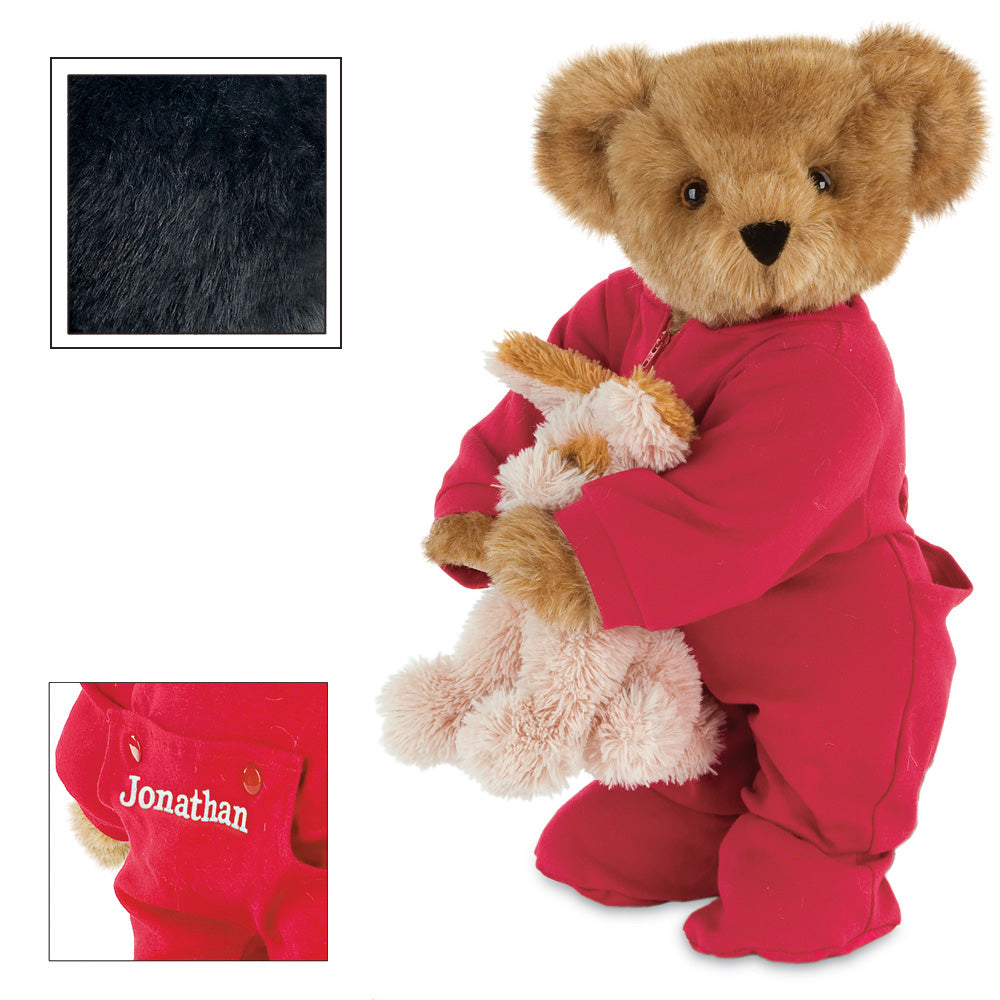 15 In. Christmas Bedtime Bear with Puppy