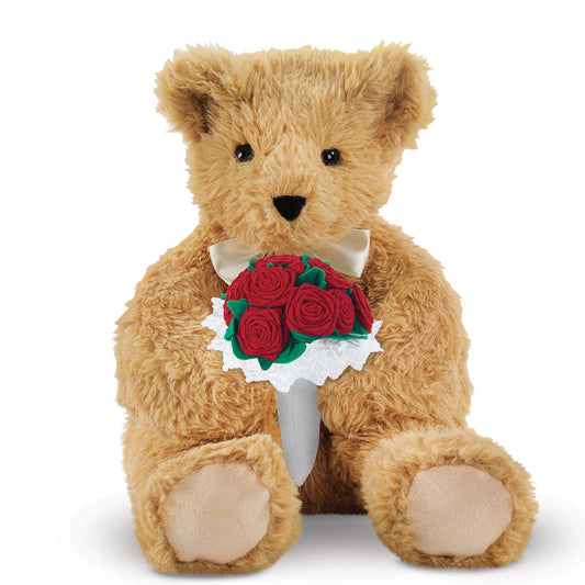 20 In. World's Softest Bear with Rose Bouquet