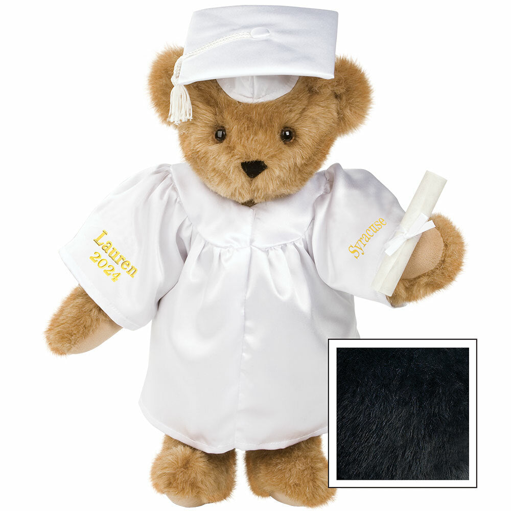 15 In. Graduation Bear in White Gown