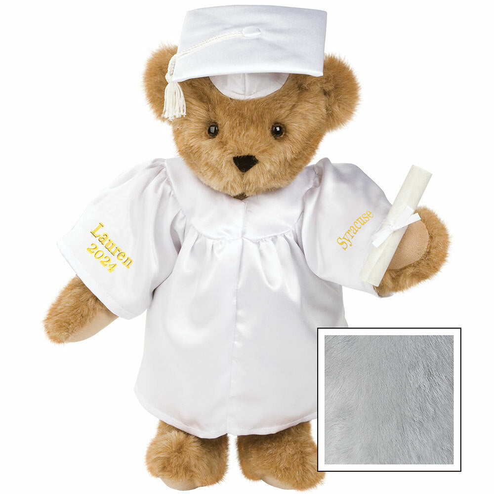 15 In. Graduation Bear in White Gown