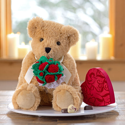 20 In. World's Softest Bear with Rose Bouquet