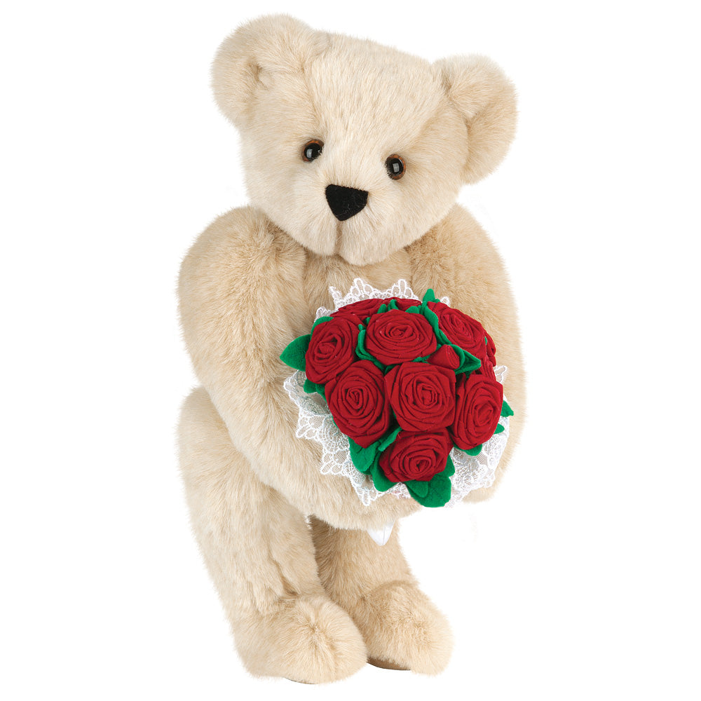 15 In. Red Rose Bouquet Teddy Bear