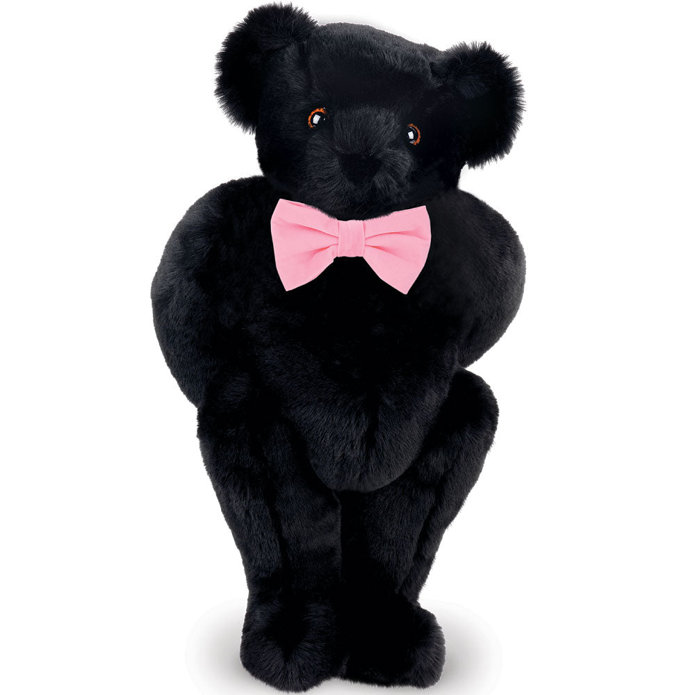 15 In. Classic Bow Tie Bear with Pink Bow