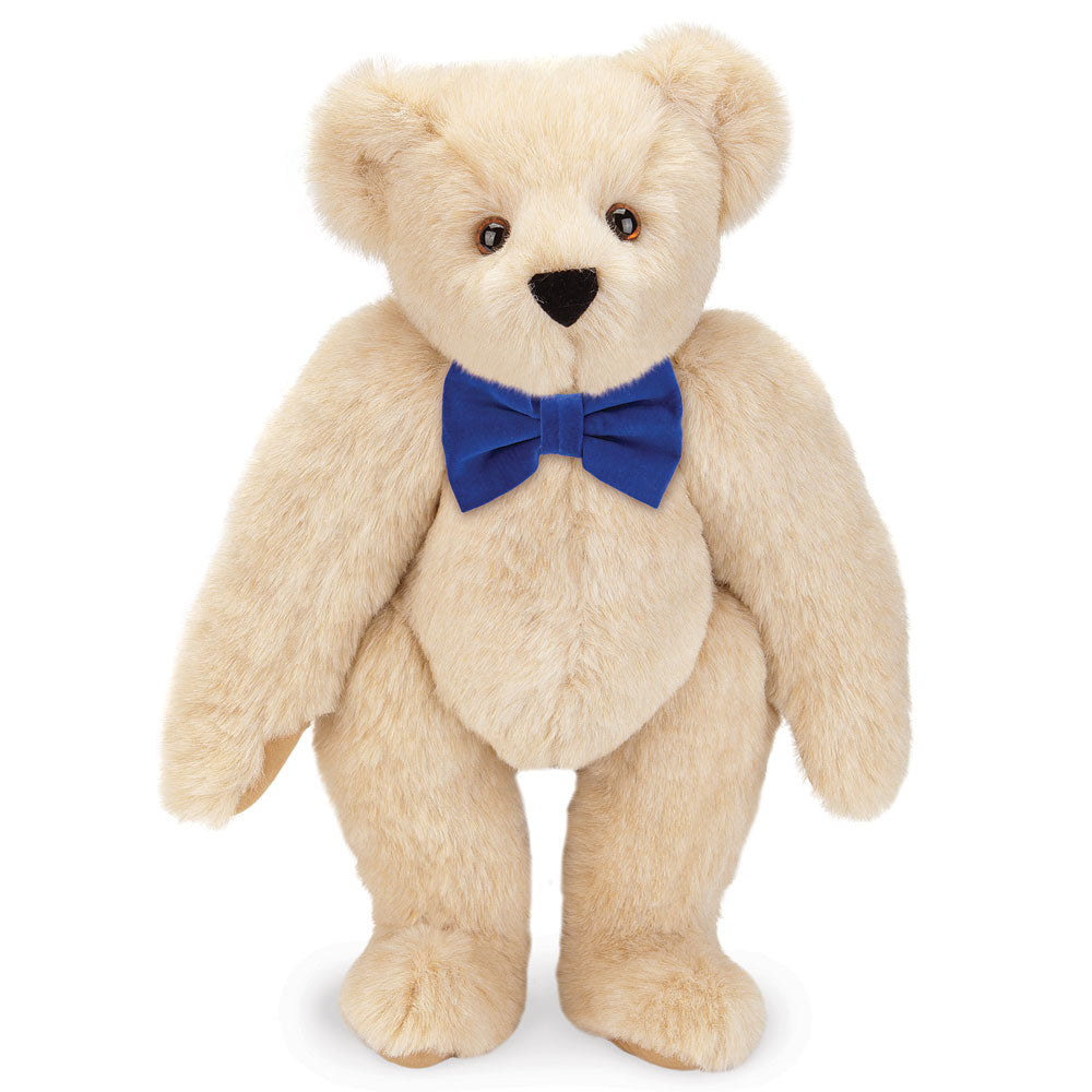 15 In. Classic Bow Tie Bear with Royal Blue Bow