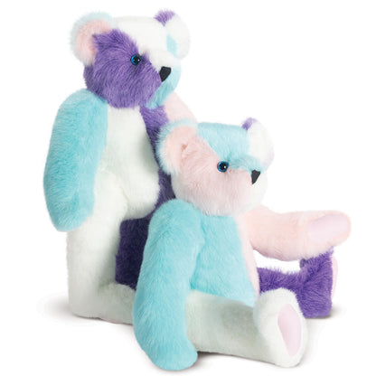 15 In. Cotton Candy Patchwork Bear