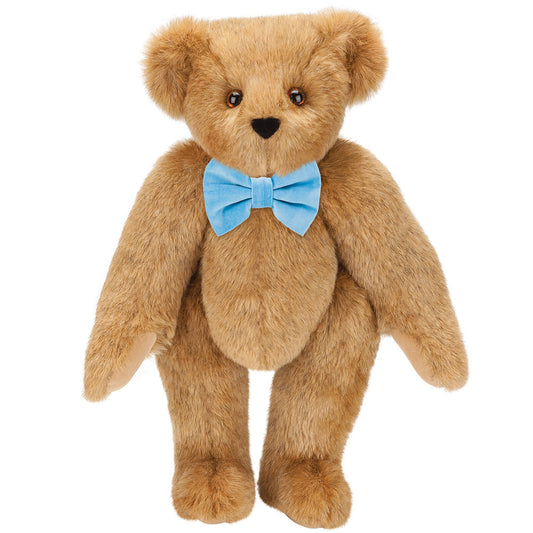 15 In. Classic Bow Tie Bear with Light Blue Bow